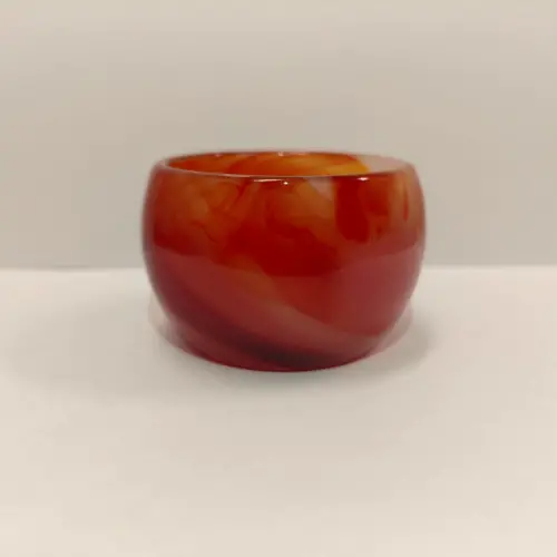 Red Artificial Stone Tea Bowl